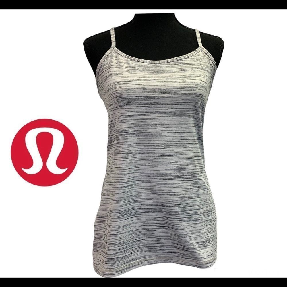 LULULEMON gray racer back tank top size 10
